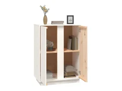 Aparador de madera maciza de pino blanco 60x35x80 cm