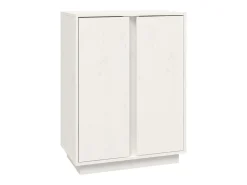 Aparador de madera maciza de pino blanco 60x35x80 cm