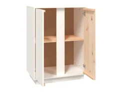 Aparador de madera maciza de pino blanco 60x35x80 cm