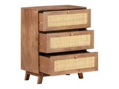 Aparador de madera maciza de mango 61x35x76 cm