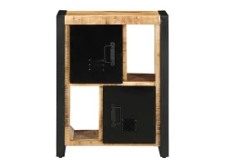 Aparador de madera maciza de mango rugosa 55x35x70 cm