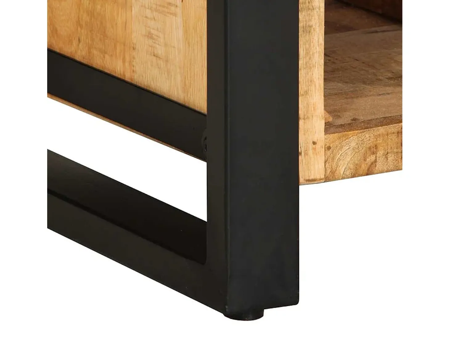 Aparador de madera maciza de mango rugosa 55x35x70 cm