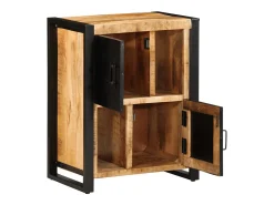 Aparador de madera maciza de mango rugosa 55x35x70 cm