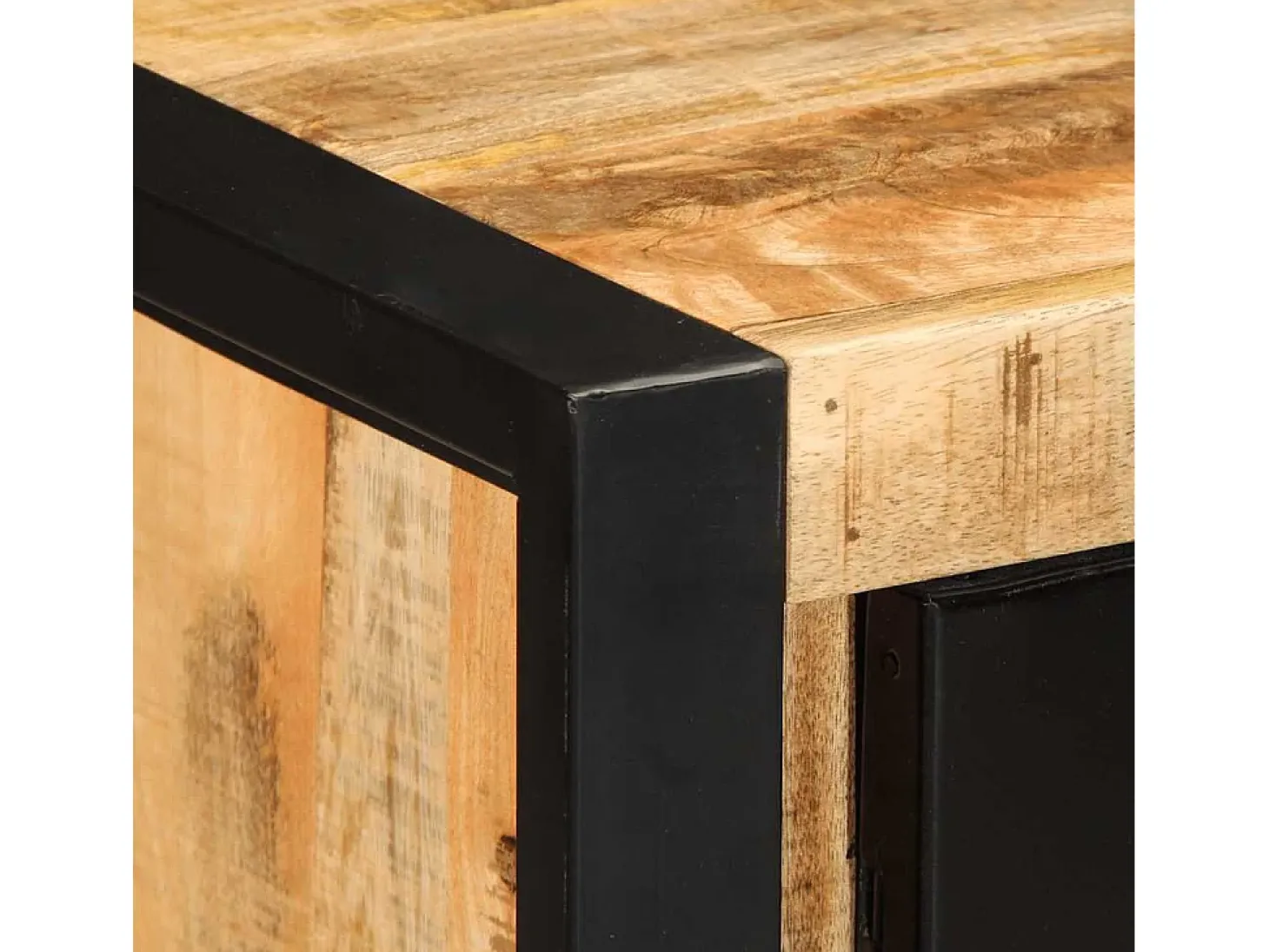 Aparador de madera maciza de mango rugosa 55x35x70 cm