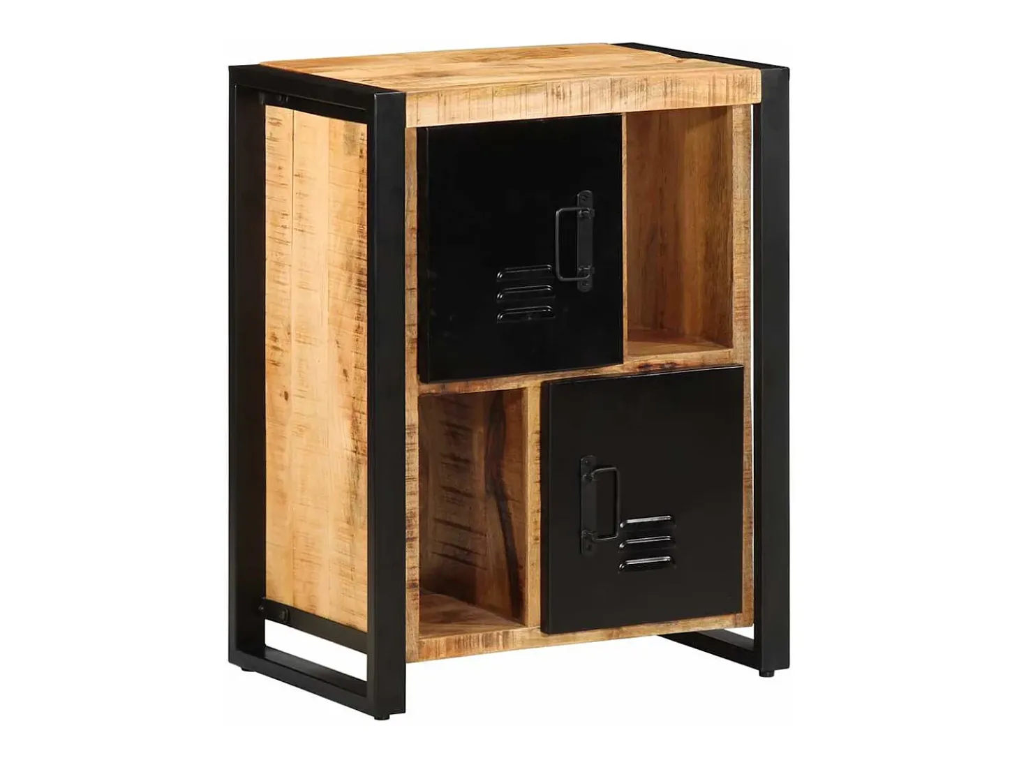 Aparador de madera maciza de mango rugosa 55x35x70 cm