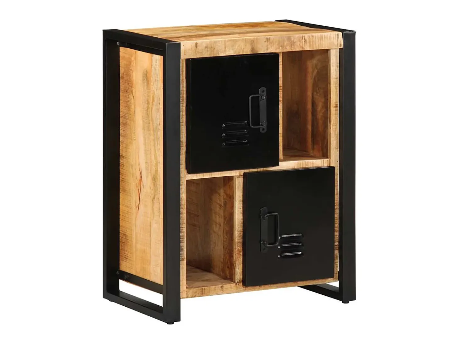 Aparador de madera maciza de mango rugosa 55x35x70 cm