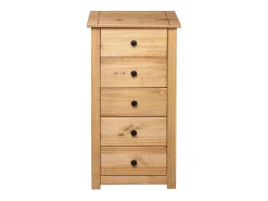 Aparador de madera maciza de pino estilo Panamá 46x40x89 cm