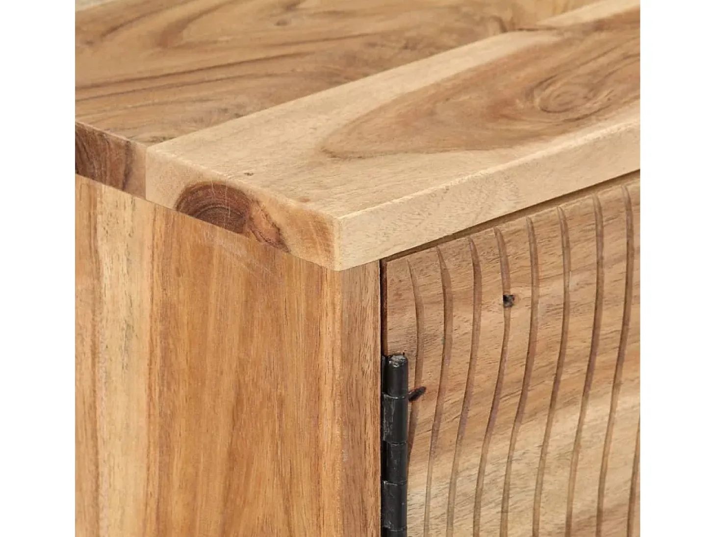 Aparador de madera maciza de acacia 115x35x75 cm ES16705