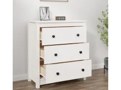 Aparador de madera maciza de pino blanco 70x35x80 cm