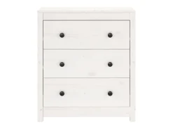 Aparador de madera maciza de pino blanco 70x35x80 cm