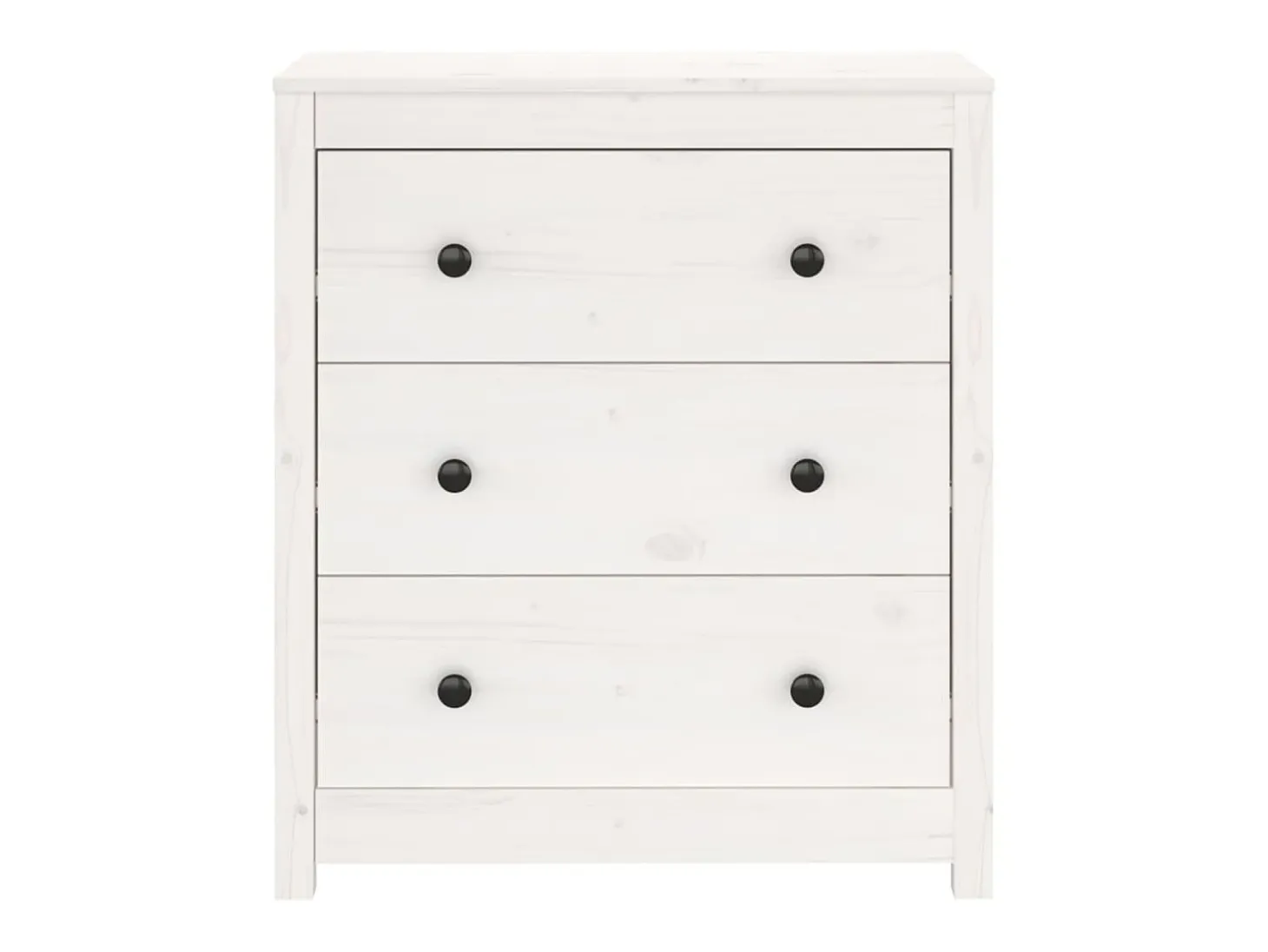 Aparador de madera maciza de pino blanco 70x35x80 cm