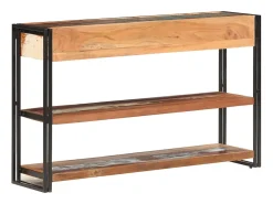 Aparador de madera maciza reciclada 120x30x75 cm