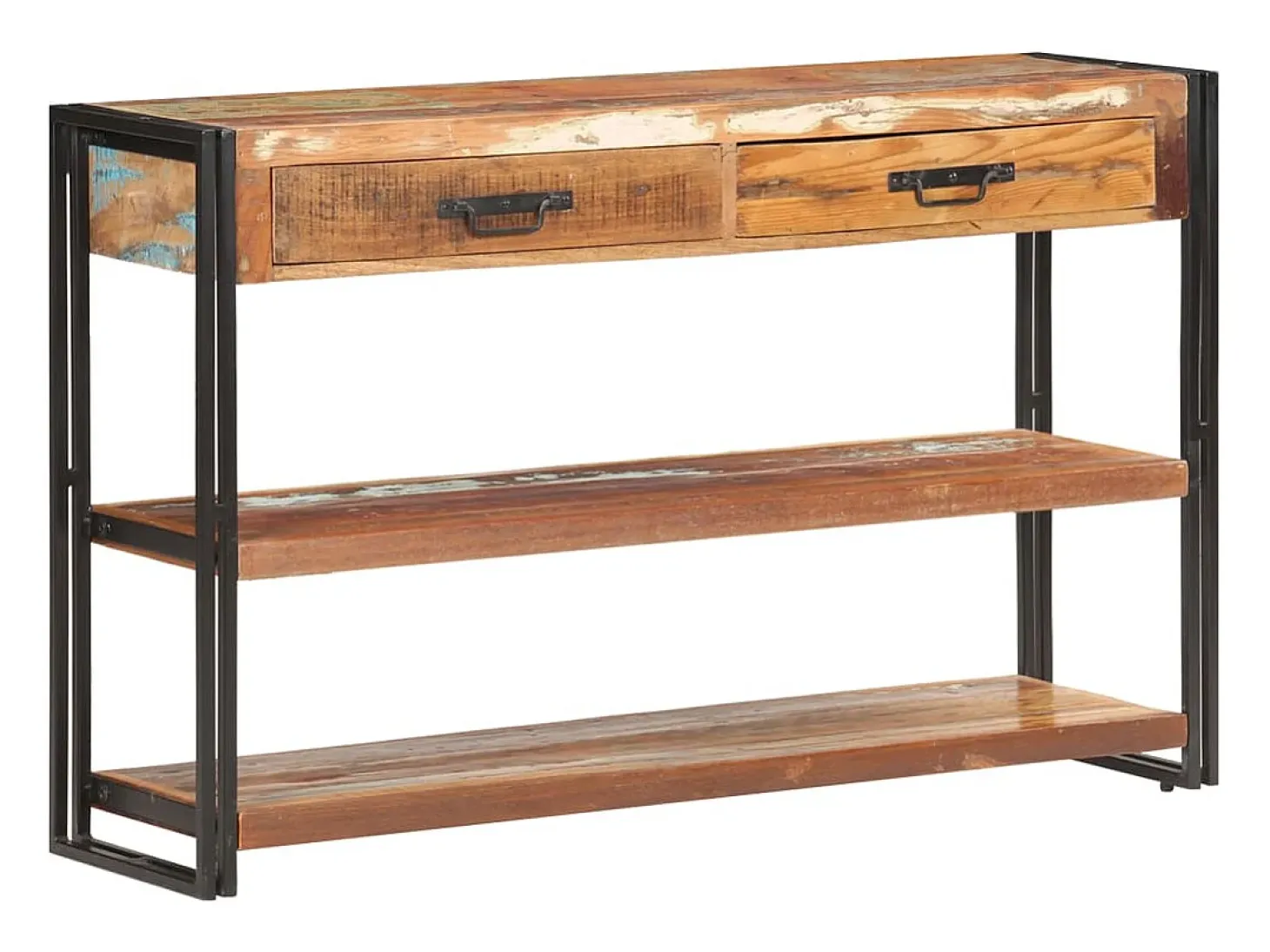 Aparador de madera maciza reciclada 120x30x75 cm