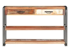 Aparador de madera maciza reciclada 120x30x75 cm
