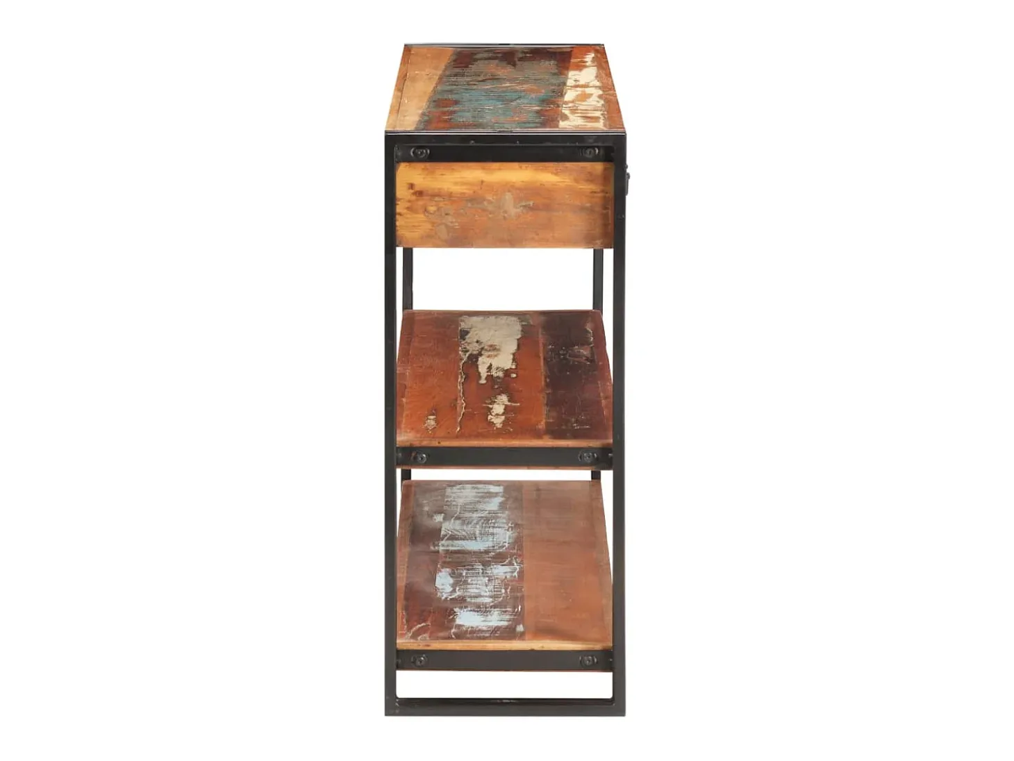 Aparador de madera maciza reciclada 120x30x75 cm