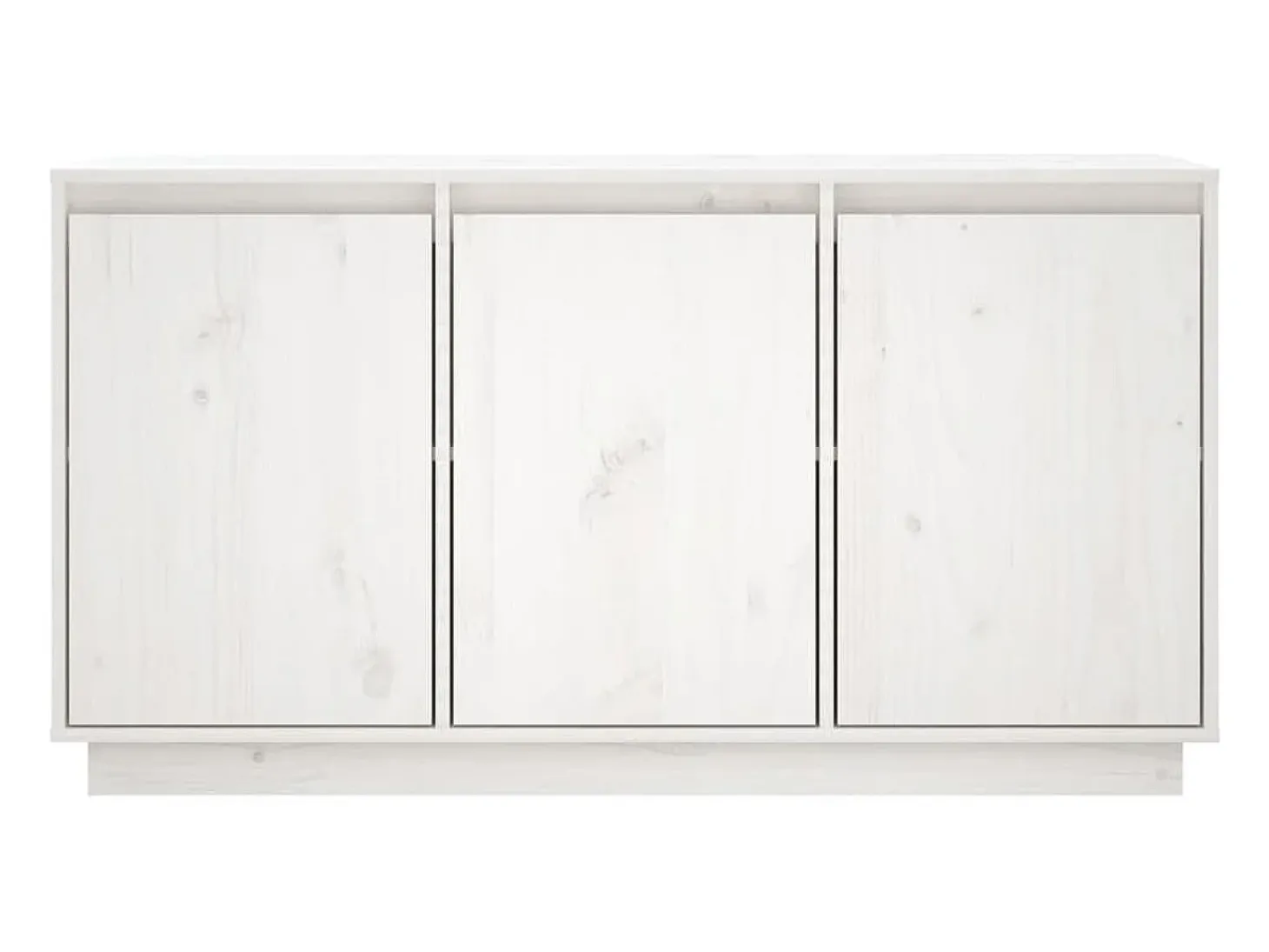 Aparador de madera maciza de pino blanco 111x34x60 cm