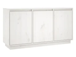 Aparador de madera maciza de pino blanco 111x34x60 cm