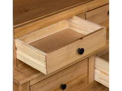 Aparador de madera maciza de pino estilo Panamá 93x40,5x180 cm
