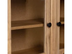 Aparador de madera maciza de pino estilo Panamá 93x40,5x180 cm