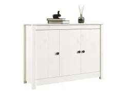 Aparador de madera maciza de pino blanco 100x35x74 cm ES64992