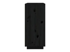 Aparador de madera maciza de pino negro 60x35x80 cm