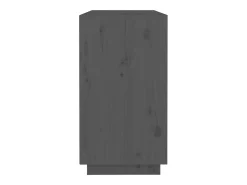 Aparador de madera maciza de pino gris 100x40x75 cm