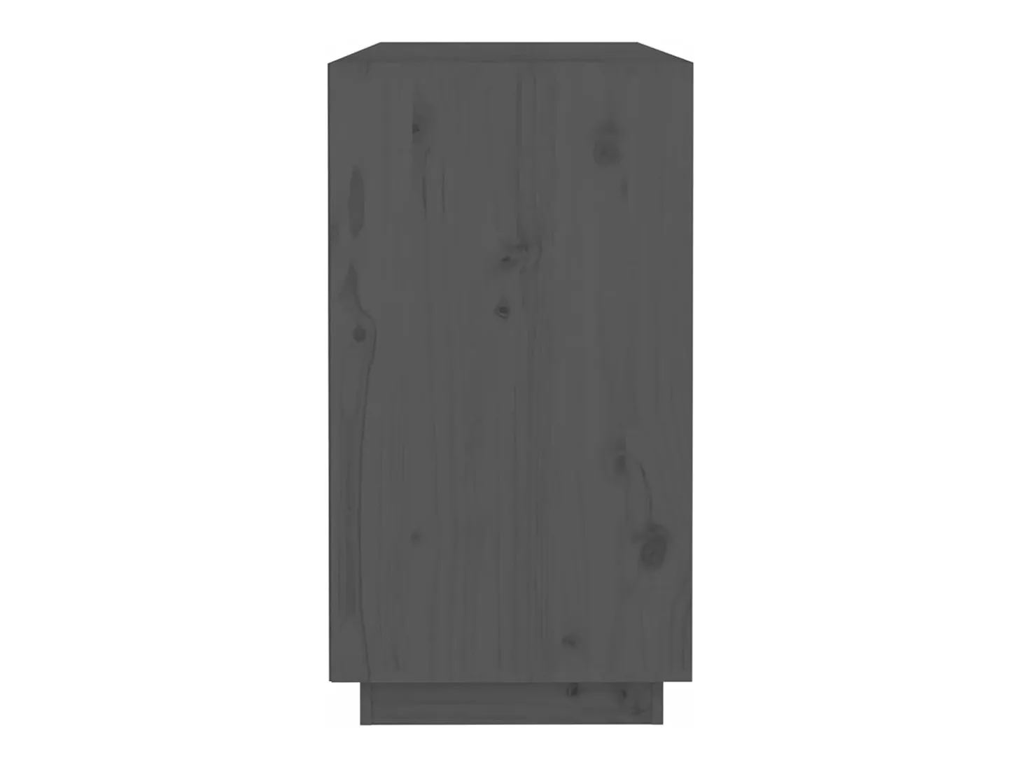Aparador de madera maciza de pino gris 100x40x75 cm
