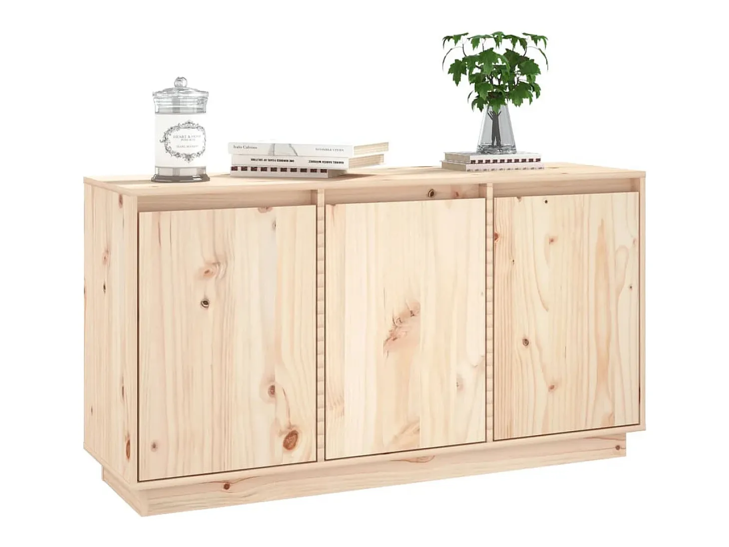 Aparador de madera maciza de pino 111x34x60 cm