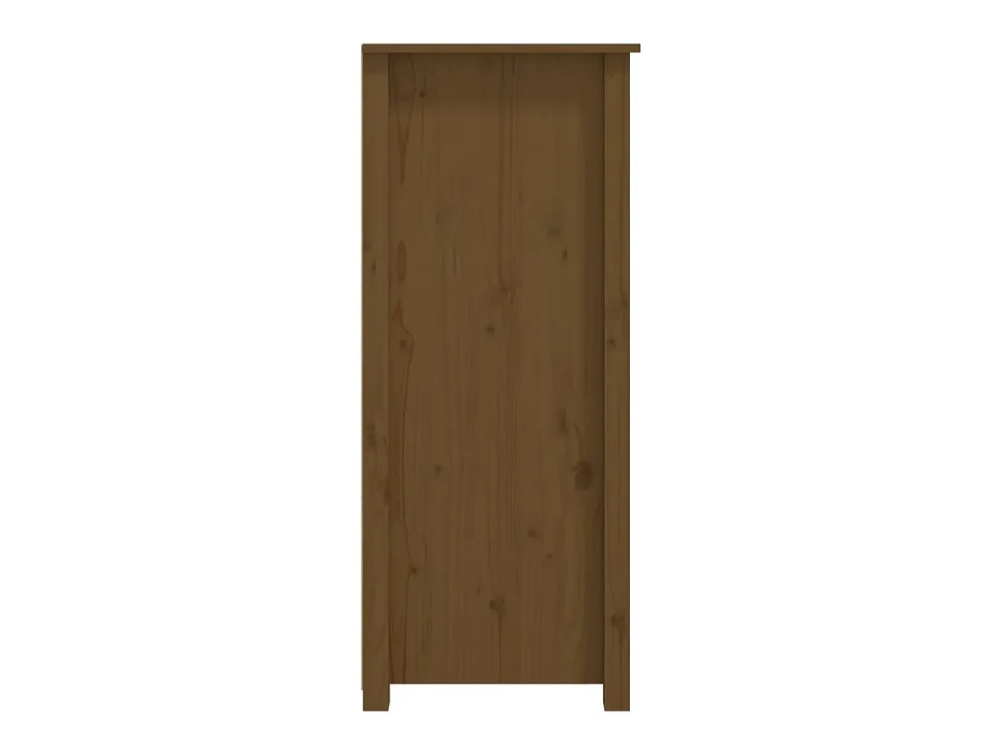 Aparador de madera maciza de pino marrón miel 83x41,5x100 cm