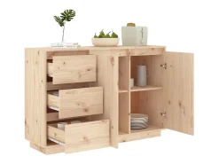 Aparador de madera maciza de pino 111x34x75 cm