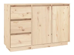 Aparador de madera maciza de pino 111x34x75 cm