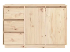 Aparador de madera maciza de pino 111x34x75 cm