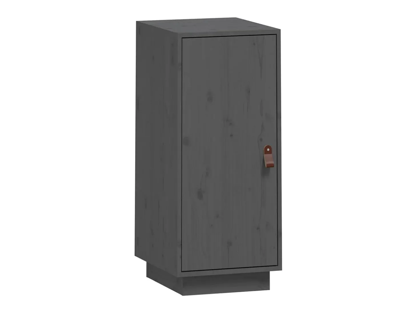 Aparador de madera maciza de pino gris 34x40x75 cm ES99149