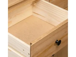 Aparador de madera maciza de pino estilo Panamá 135x40x80 cm