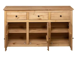 Aparador de madera maciza de pino estilo Panamá 135x40x80 cm