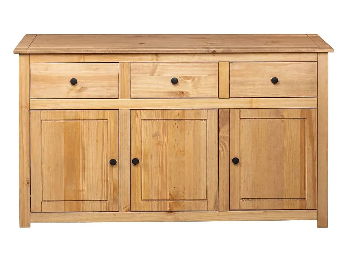 Aparador de madera maciza de pino estilo Panamá 135x40x80 cm