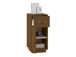 Aparador de madera maciza de pino marrón miel 34x40x75 cm ES30750