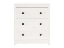 Aparador de madera maciza de pino blanco 70x35x80 cm ES89807