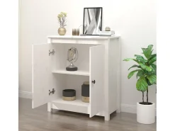 Aparador de madera maciza de pino blanco 70x35x80 cm