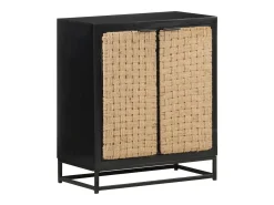 Aparador de madera maciza de mango 60x35x70 cm