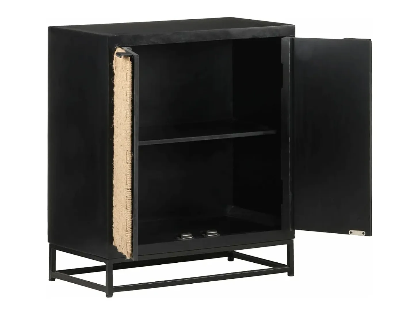 Aparador de madera maciza de mango 60x35x70 cm