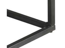 Aparador de madera maciza de acacia gris 100x30x70 cm