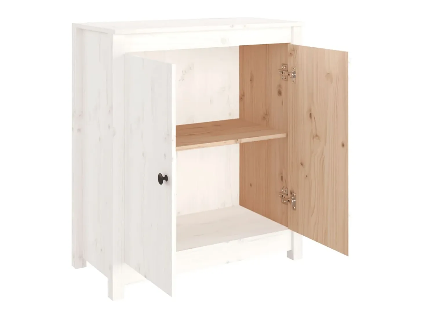Aparador de madera maciza de pino blanco 70x35x80 cm