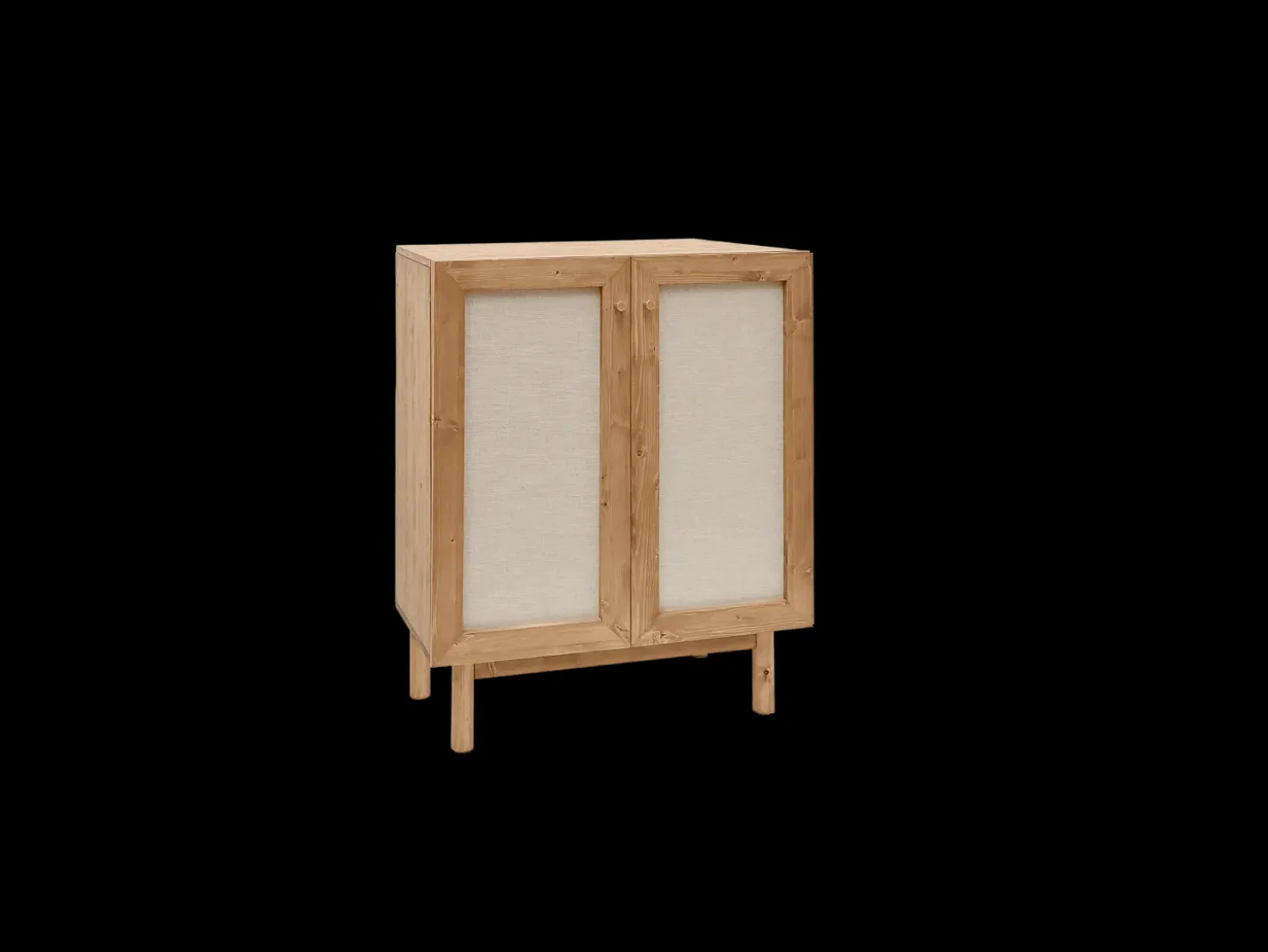 Aparador de madera maciza blanco - LINEN - DECOWOOD
