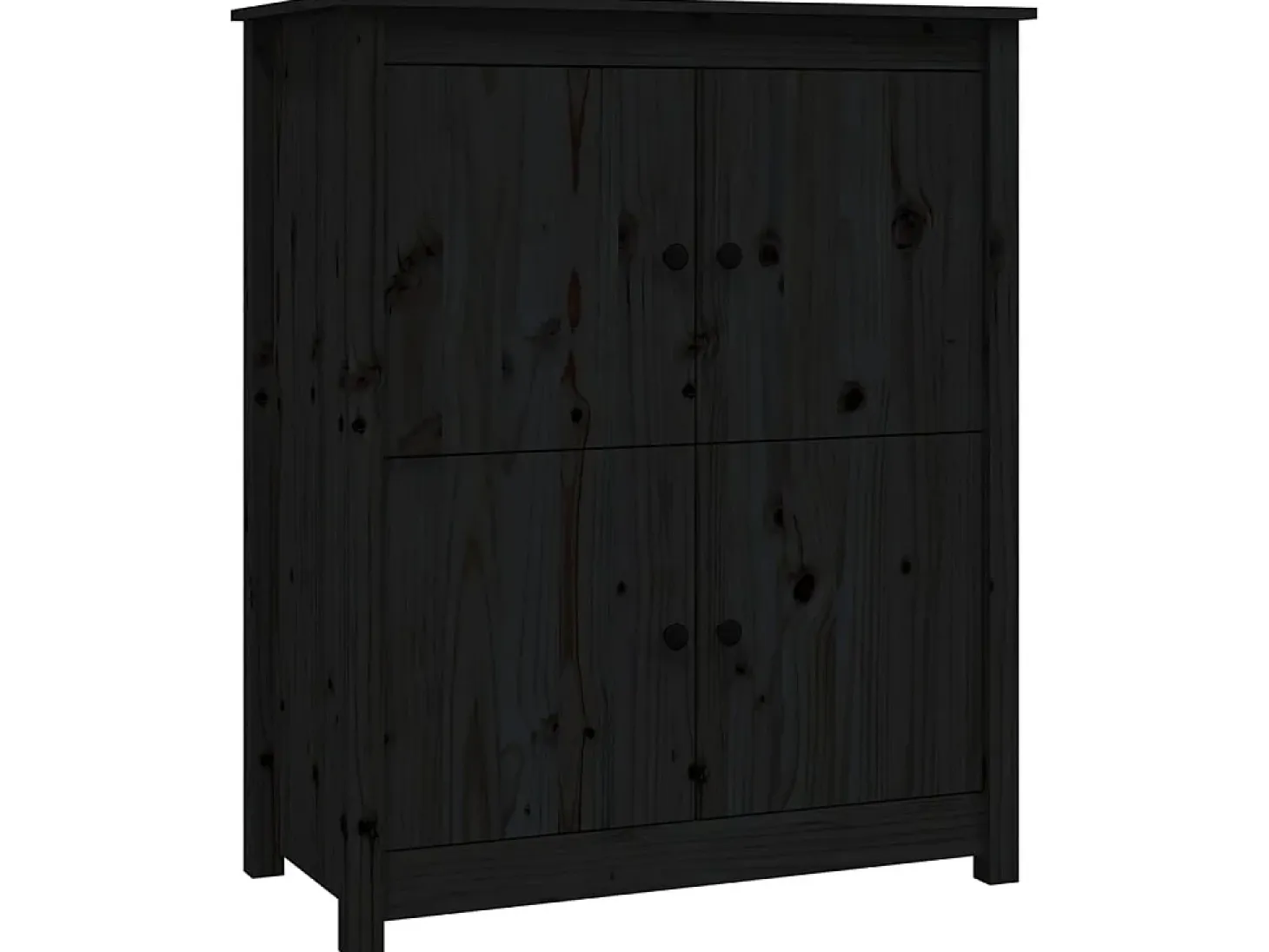 Aparador de madera maciza de pino negro 83x41,5x100 cm ES92928