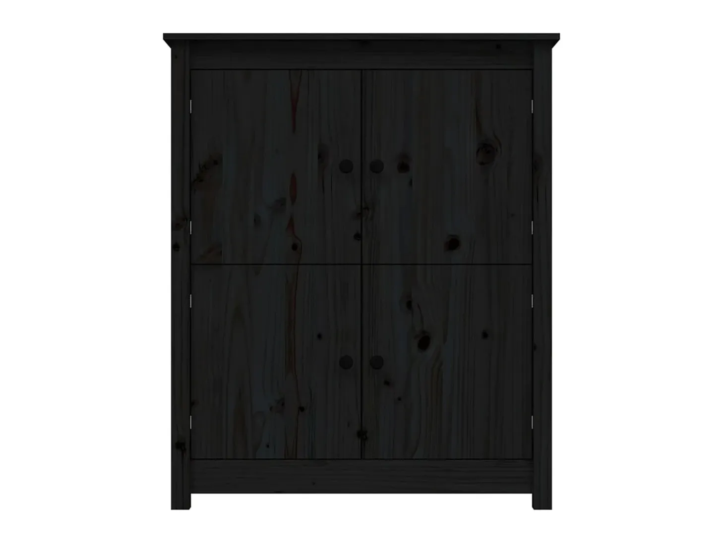 Aparador de madera maciza de pino negro 83x41,5x100 cm ES92928