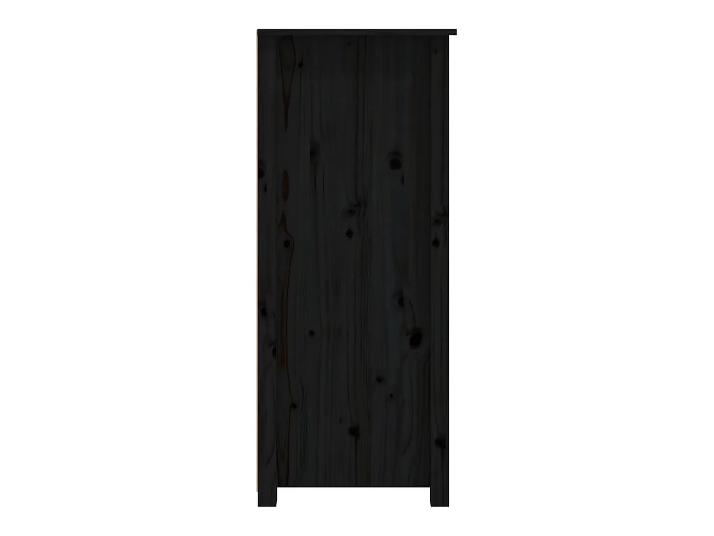 Aparador de madera maciza de pino negro 83x41,5x100 cm