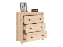 Aparador de madera maciza de pino 70x35x80 cm
