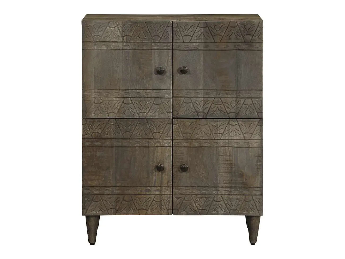Aparador de madera maciza de mango 60x33x75 cm
