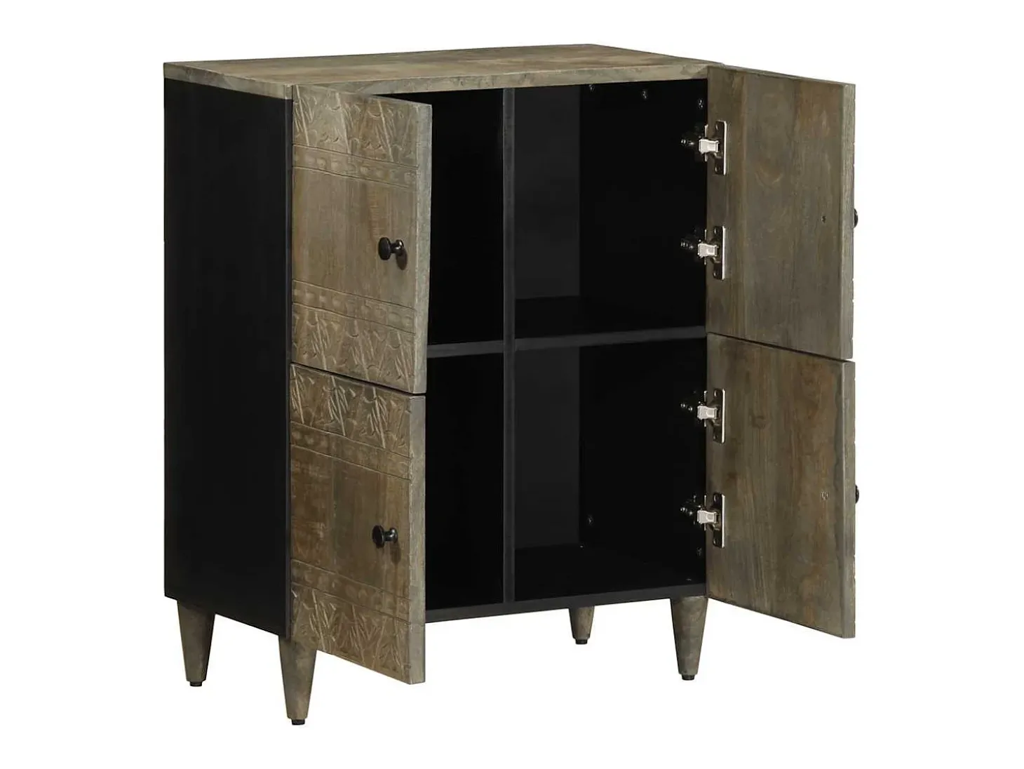 Aparador de madera maciza de mango 60x33x75 cm